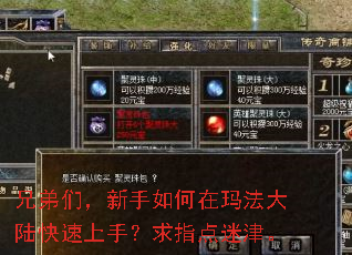 兄弟们,新手如何在玛法大陆快速上手?求指点迷津。 兄弟们,新手如何在玛法大陆快速上手?求指点迷津。