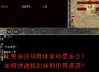 比奇杂货铺具体坐标是多少?如何快速找到并利用其资源? 比奇杂货铺具体坐标是多少?如何快速找到并利用其资源?