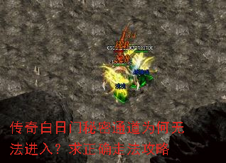 传奇白日门秘密通道为何无法进入?求正确走法攻略 传奇白日门秘密通道为何无法进入?求正确走法攻略