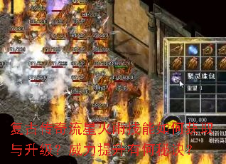 复古传奇流星火雨技能如何获取与升级?威力提升有何秘诀? 复古传奇流星火雨技能如何获取与升级?威力提升有何秘诀?