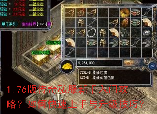 1.76版传奇私服新手入门攻略?如何快速上手与升级技巧? 1.76版传奇私服新手入门攻略?如何快速上手与升级技巧?